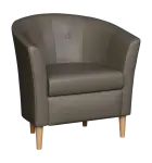 CHARLOTTE 1, křeslo, koženka šedá